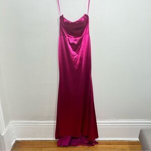 IEENA FOR MAC DUGGAL Pink Strapless Gown - Size 4